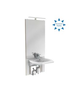 Granberg Manual Height Adjustable Washbasin BASICLINE 401-03-05 - Incl. Mixer Tap with 150 mm Lever - White