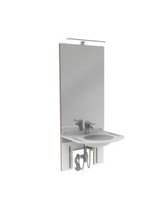 Granberg Manual Height Adjustable Washbasin - BASICLINE 401-15-05 - Incl. Mixer Tap with 150 mm Lever - White