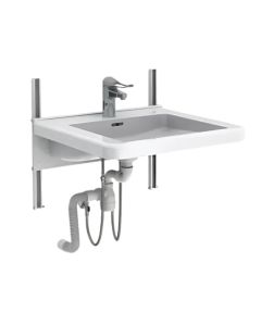 Granberg Manual Height Adjustable Washbasin - BASICLINE 403-10-05 - Incl. Mixer Tap with 150 mm Lever - White