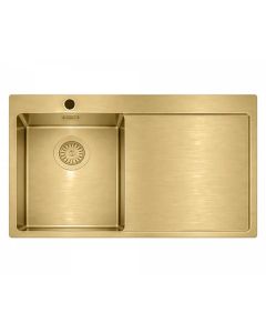 Granberg EST-500 Shallow Bowl Kitchen Sink with Trap and Flexible Waste Kit - 540 x 440 x 120mm