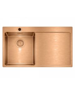 Granberg EST-500 Shallow Bowl Kitchen Sink with Trap and Flexible Waste Kit - 540 x 440 x 120mm