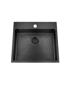 Granberg EST-500 Shallow Bowl Kitchen Sink with Trap and Flexible Waste Kit - 540 x 440 x 120mm