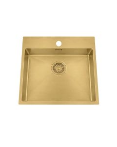 Granberg EST-500 Shallow Bowl Kitchen Sink with Trap and Flexible Waste Kit - 540 x 440 x 120mm