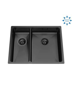 Granberg Ergosteel Trendline Black PVD Coated Insulated Kitchen Sink EST-53KH-02 - 57.8 cm, Inc. Flexible Waste Kit