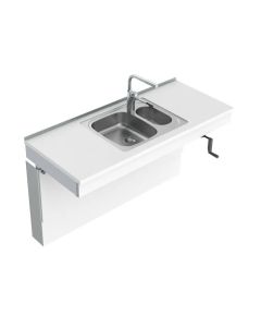 Granberg Wall Mounted Cranked Sink Module 6350-ES20 - Centre, Choice of Widths 790-1590mm