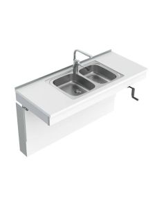 Granberg Wall Mounted Cranked Sink Module 6350-ES30 - Centre, Choice of Widths 990-1590mm