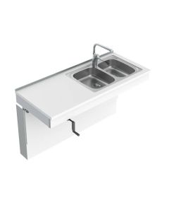 Granberg Wall Mounted Cranked Sink Module 6350-ES30 - Right, Choice of Widths 990-1590mm