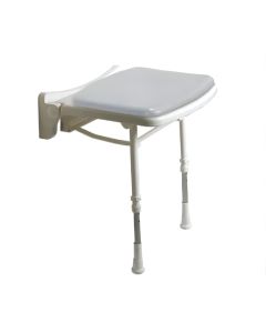 AKW 2000 Series Standard Fold-Up Shower Seat - Grey Padded