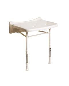 AKW 2000 Series Standard Fold-Up Shower Seat White Seat - No Pad
