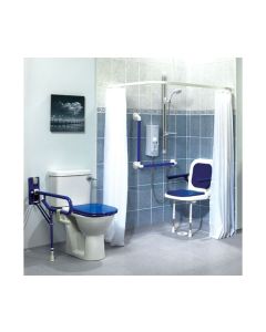AKW Plain White Shower Curtain - Choice of Size (Note: 2x Curtains shown - Supplied separately)