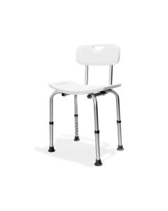 AKW Aluminium Freestanding Shower Seat w/ Back Support