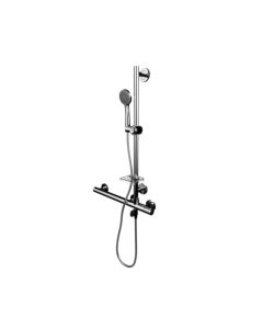AKW Onyx Combo L Shape Grab Rail & Mixer Shower RH