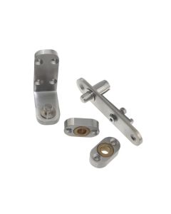 H131-400 - Royde & Tucker Double Action Pivot Door Set - 80kg Frame Mounted - Satin Stainless Steel