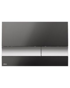 Alca Flush Plate Basic, Pre-Wall Installation Systems - Black/Chrome Matt