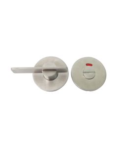 New-Star 75mm Paddle Thumb Turn and Release for a Disabled WC Door - Satin Stainless Steel
