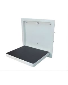 PBA Programma CAP White Concealed Shower Seat with Fitting Kit for Brick Walls