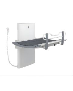 Pressalit SCT 3000 Shower Changing Table, Height ADJ, Safety Rail, 1410mm - Graphite Grey