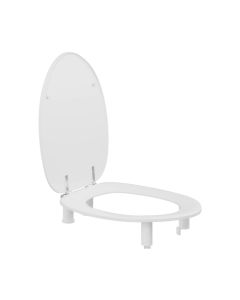 Pressalit Toilet Seat Dania with Cover, 100mm Raised - White
