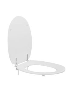 Pressalit Toilet Seat Colani with Cover, Universal Hinge (B83) - White