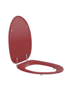 Pressalit Toilet Seat Dania, with Cover, Extra Strong Crossbar Hinge (D92) - Red