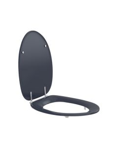 Pressalit Toilet Seat Dania, with Cover, Extra Strong Crossbar Hinge (D92) - Dark Blue