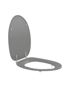 Pressalit Toilet Seat Dania, with Cover, Extra Strong Crossbar Hinge (D92) - Anthracite Grey
