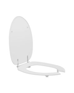 Pressalit Toilet Seat Dania, Open Front, with Cover - White