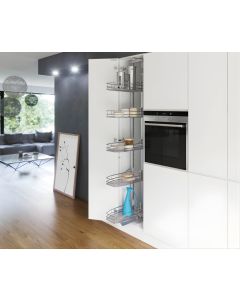 Vauth-Sagel VS TAL Gate N Swing-out Larder, 300mm Width CAB, 5x Saphir Mesh Chrome Baskets