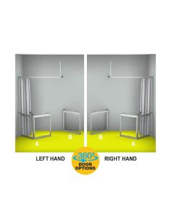 AKW MM3 (91164S) Formerly Contour WF1 Luxe Shower Enclosure, PET Glazing – MAX. A 1500 / B 1000mm