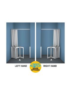 AKW MM3 (91164) Formerly Contour WF18 White Shower Enclosure, PET Glazing – MAX. A 1500