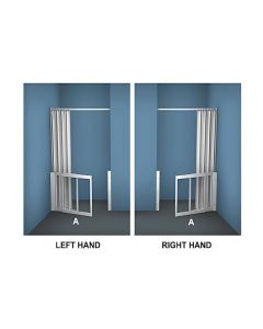 AKW MM2 (91162) Formerly Contour WF20 White Shower Enclosure, PET Glazing – Width 900 – 1500mm 