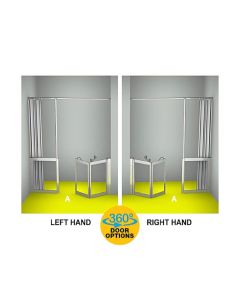 AKW MM3 (91164S) Formerly Contour WF24 Silverdale Shower Enclosure, PET Glazing – MAX. A 2500mm