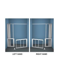 AKW MM3 (91164) Formerly Contour WF27 White Shower Enclosure, PET Glazing – Width 1200 – 1800mm 