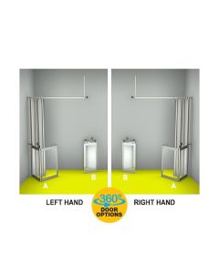 AKW MM4 (91166S) Formerly Contour WF3 Luxe Shower Enclosure, PET Glazing – MAX. A / B 1500mm