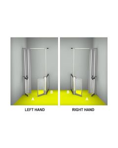 AKW MM3 (91164S) Formerly Contour WF30 Luxe Shower Enclosure, PET Glazing – MAX. A 1500 / B 1000mm 