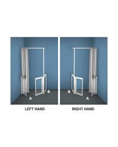 AKW MM3 (91164) Formerly Contour WF30 White Shower Enclosure, PET Glazing – MAX. A 1500 / B 1000mm 