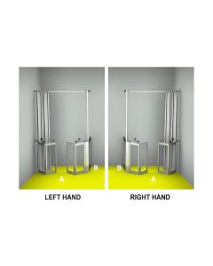 AKW MM5 (91167S) Formerly Contour WF32 Luxe Shower Enclosure, PET Glazing – MAX. A 2000 / B 1000mm