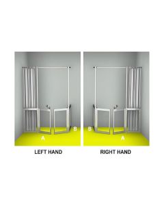 AKW MM4 (91166S) Formerly Contour WF34 Luxe Shower Enclosure, PET Glazing – MAX. A 2500 / B 1000mm