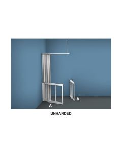 AKW MM4 (91166) Formerly Contour WF5 White Shower Enclosure, PET Glazing – Width 700 – 1500mm