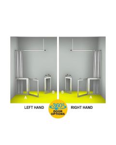 AKW MM4 (91166S) Formerly Contour WF9 Luxe Shower Enclosure, PET Glazing – MAX. A 2000 / B 1500mm