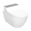 Geberit AquaClean Tuma Comfort WC Complete Solution, Wall-hung WC - Black Glass