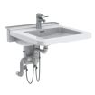 Granberg Manually Adjustable Washbasin with Gas Spring BASICLINE 406-10-05 - Incl. Mixer Tap with 150 mm Lever - White
