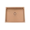 Granberg EST-500-04 PVD Coated Copper Shallow Bowl Kitchen Sink with Trap and Flexible Waste Kit - 540 x 440 x 120mm