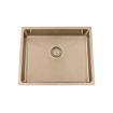 Granberg EST-500-05 PVD Coated Bronze Shallow Bowl Kitchen Sink with Trap and Flexible Waste Kit - 540 x 440 x 120mm