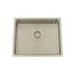 Granberg EST-500-06 PVD Coated Champagne Shallow Bowl Kitchen Sink with Trap and Flexible Waste Kit - 540 x 440 x 120mm