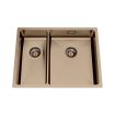 Granberg ES12 Inset or Undermount Shallow Bowl Kitchen Sink with Trap and Flexible Waste Kit - 540 x 440 x 120mm
