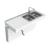 Granberg Wall Mounted Cranked Sink Module 6350-ES30 - Right, Choice of Widths 990-1590mm