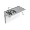 Granberg Wall Mounted Cranked Sink Module 6350-ESG - Left, Choice of Widths 1190-1590mm