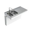 Granberg Wall Mounted Manual Sink Module 6380-ESG - Left, Choice of Widths 1190-1590mm