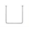 AKW White U Shaped Curtain Rail, w/ Hooks & Gliders, Choice of Size
